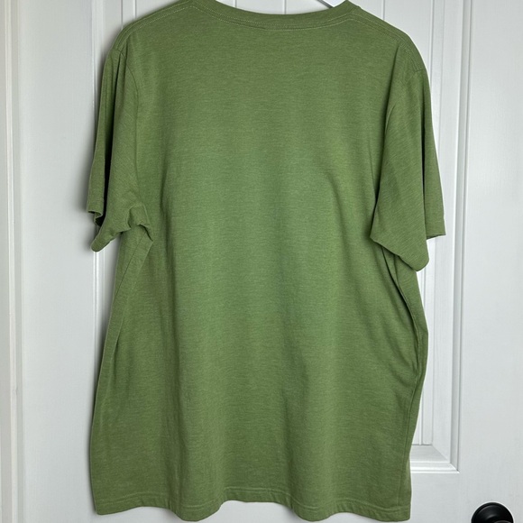 Boutique Holiday country Christmas Tribe green Bella canvas vneck graphic tee 2X - Picture 4 of 5